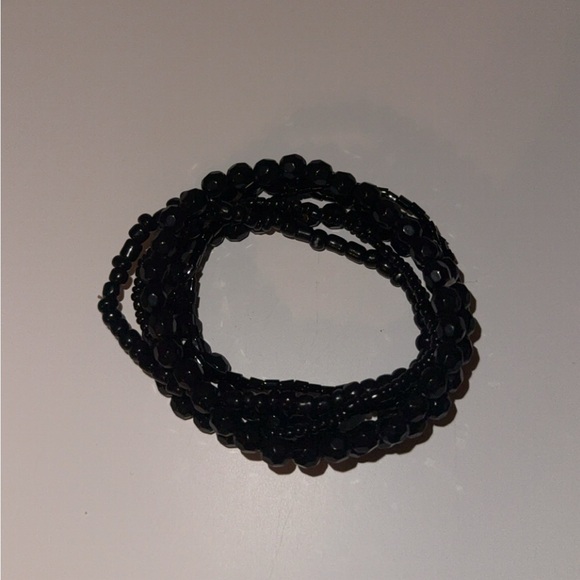 Jewelry - Stack of Black Bracelets